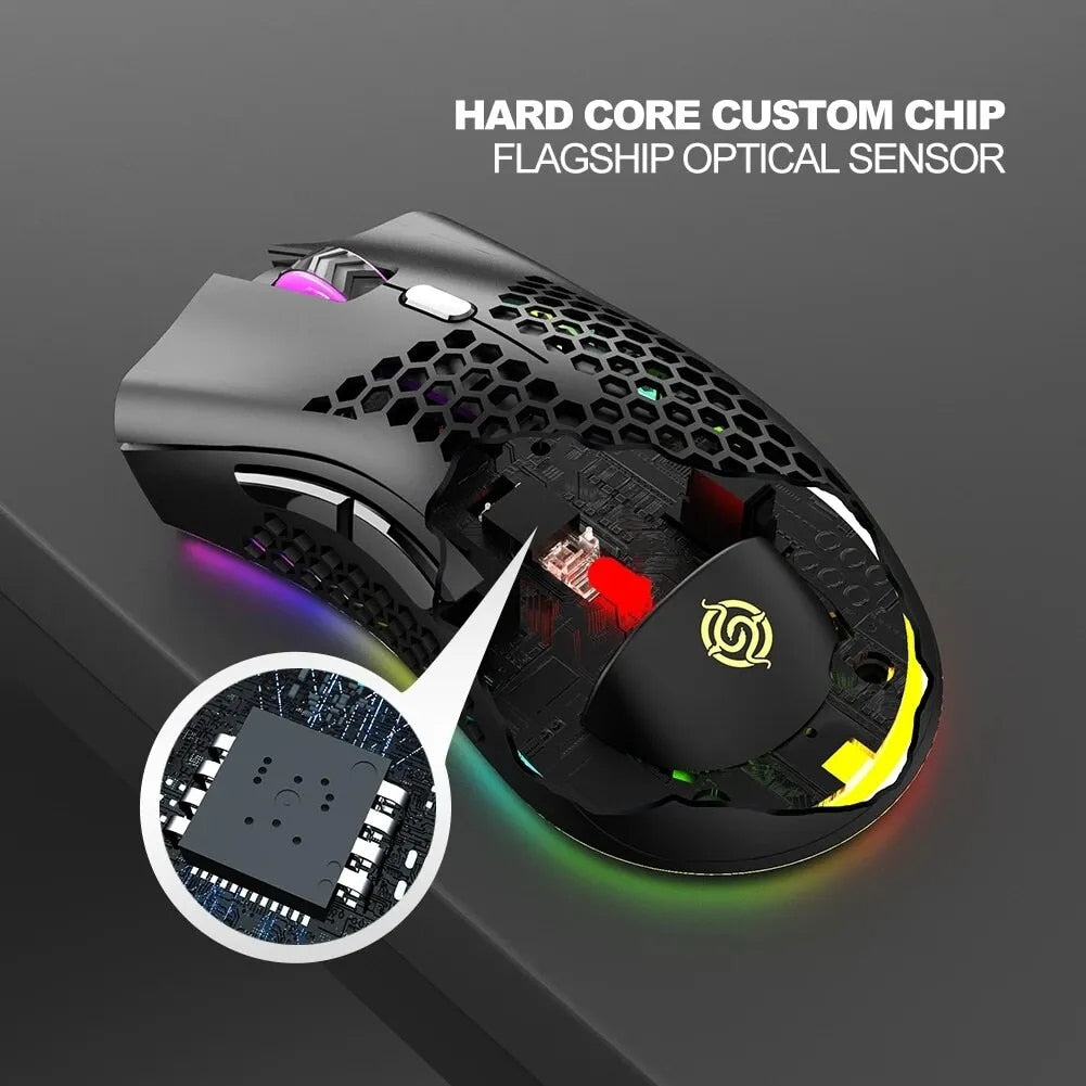 Rechargeable Gaming Mouse USB 2.4G Wireless RGB Light