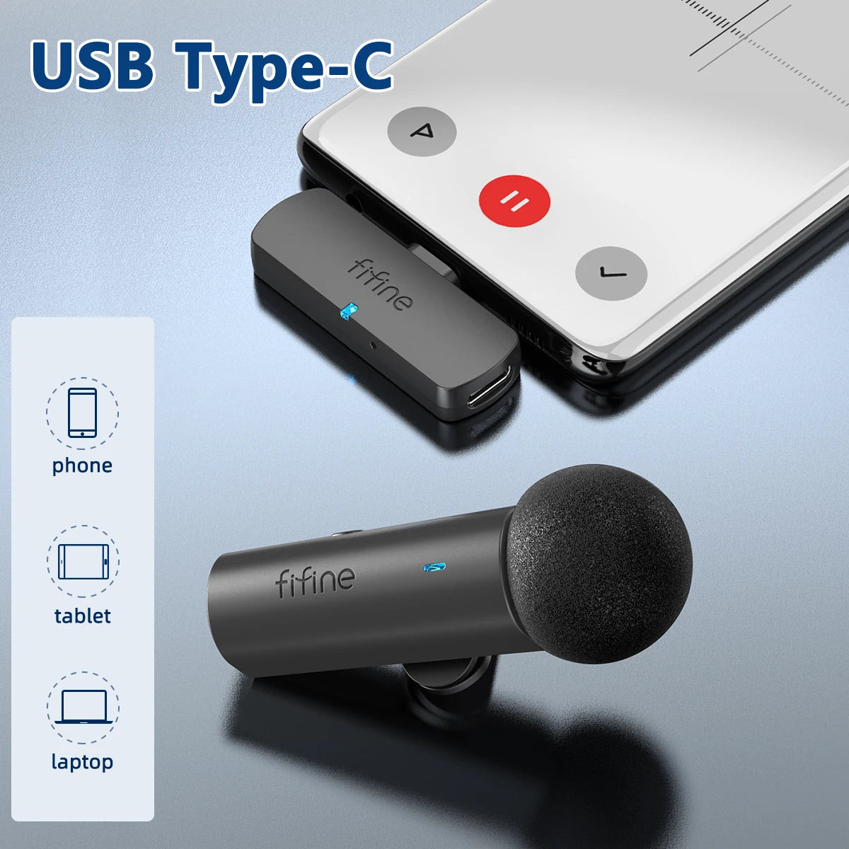 Wireless Lavalier Recording Microphone