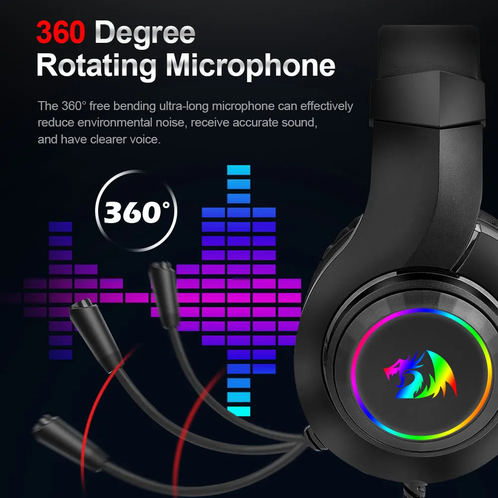 REDRAGON HYLAS H260 RGB gaming Headphone,3.5mm