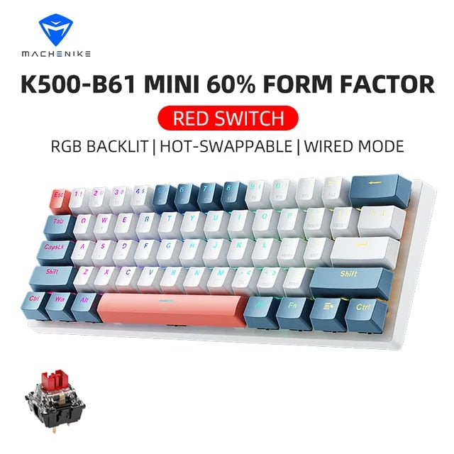 Machenike K500-B61 Mini Mechanical Keybaord 60%