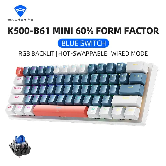 Machenike K500-B61 Mini Mechanical Keybaord 60%