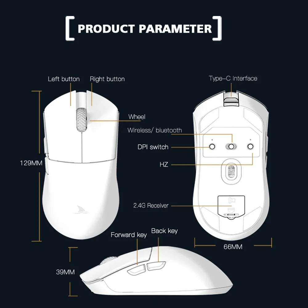 Motospeed Darmoshark M3 Bluetooth Wireless Gaming Mouse 26000DPI