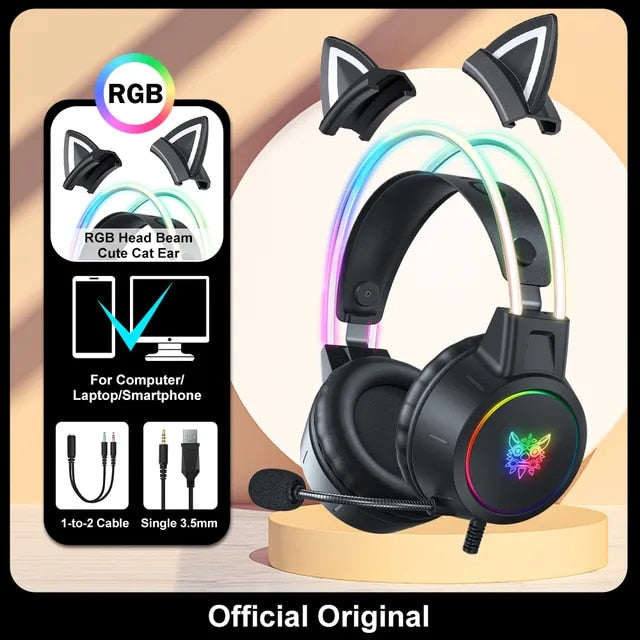 ONIKUMA X15 Pro Wired Headphones with RGB