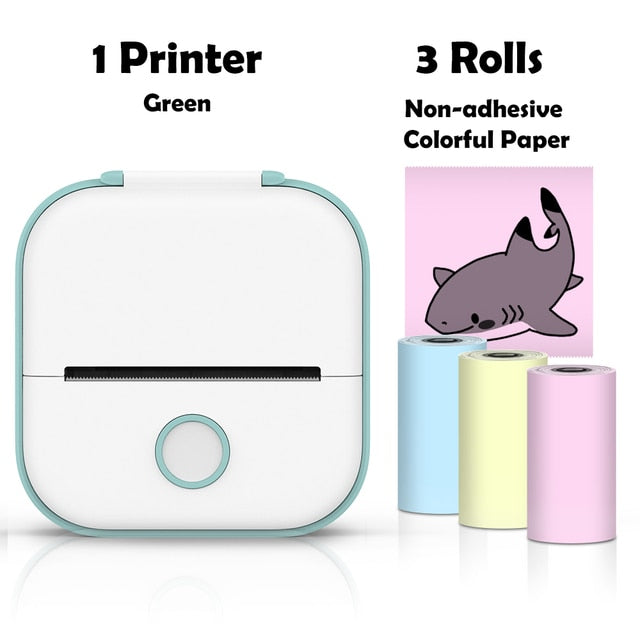 Green Mini Wireless Thermal Pocket Printer Ver 3.0