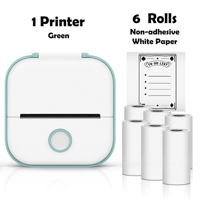 Green Mini Wireless Thermal Pocket Printer Ver 3.0