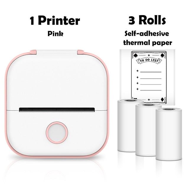 Pink Mini Wireless Thermal Pocket Printer Ver 3.0