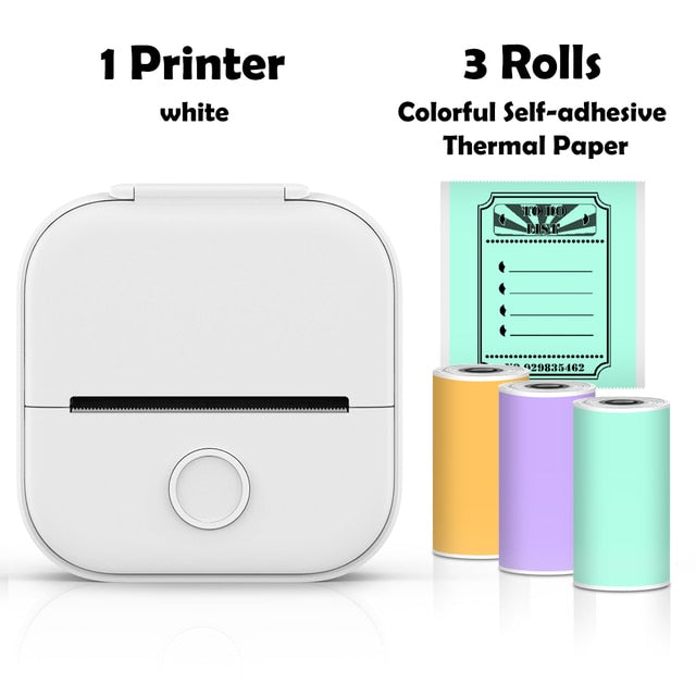 White Mini Wireless Thermal Pocket Printer Ver 3.0