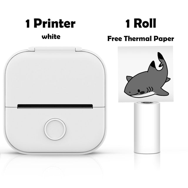 White Mini Wireless Thermal Pocket Printer Ver 3.0