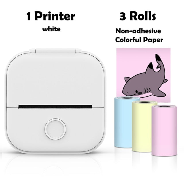 White Mini Wireless Thermal Pocket Printer Ver 3.0