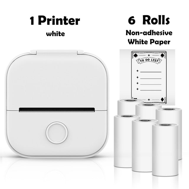 White Mini Wireless Thermal Pocket Printer Ver 3.0