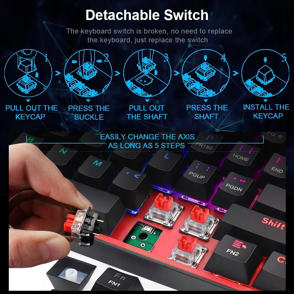 REDRAGON Fizz K617 RGB USB Mini Mechanical Gaming