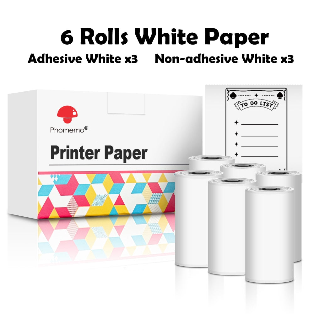 Self-adhesive thermal paper for mini printer