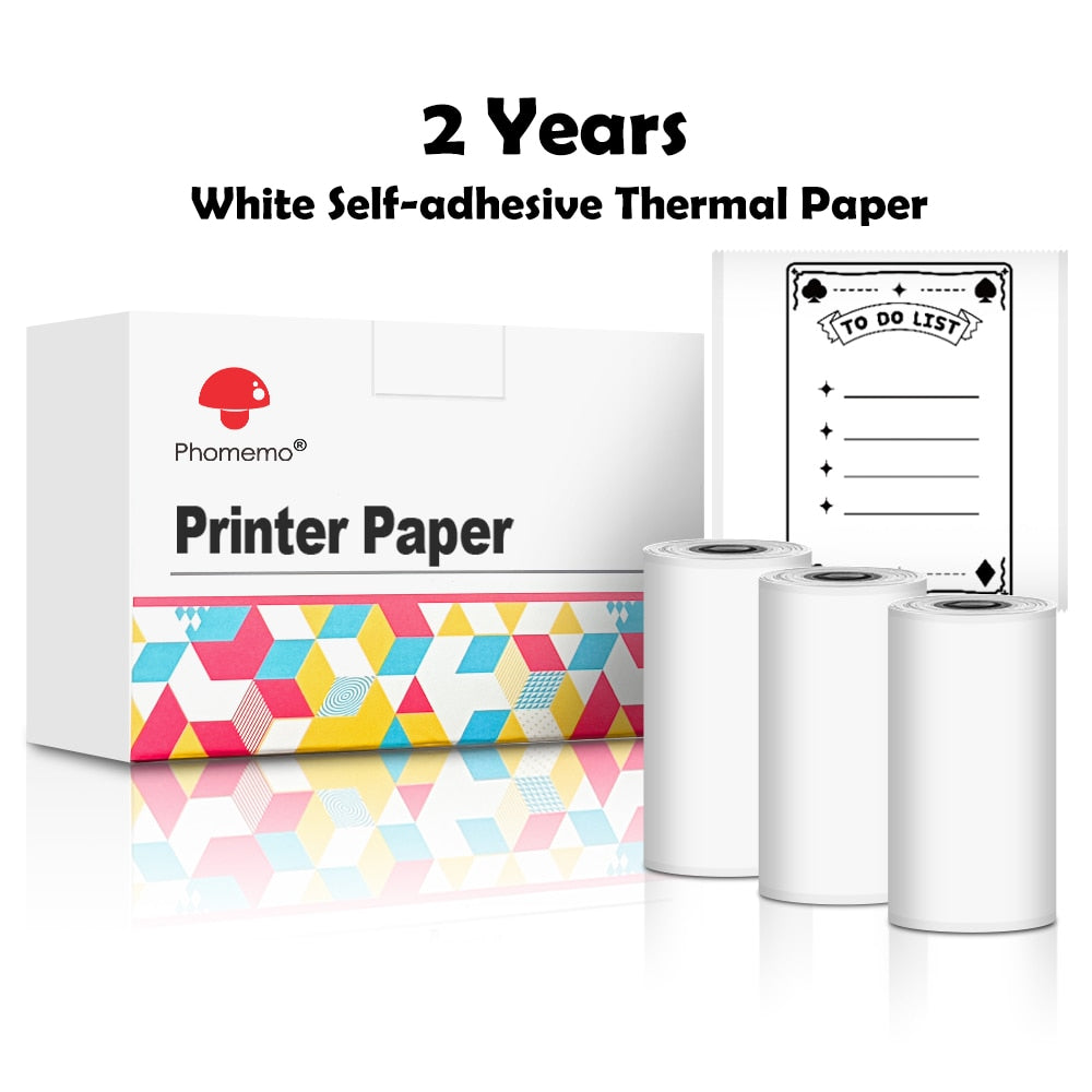 Self-adhesive thermal paper for mini printer