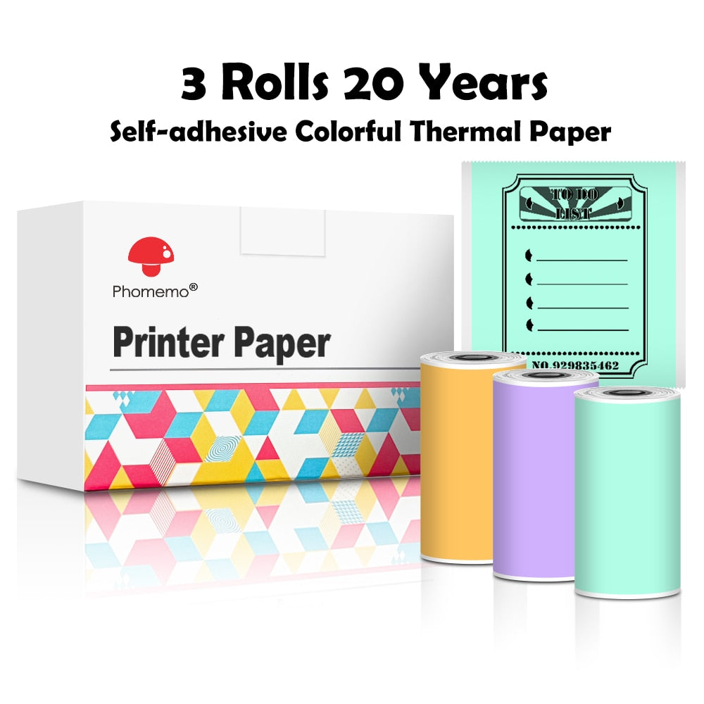 Self-adhesive thermal paper for mini printer