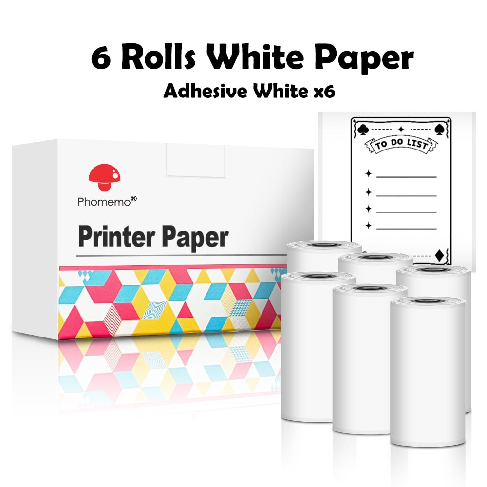 Self-adhesive thermal paper for mini printer