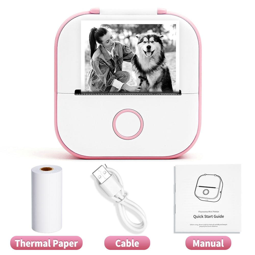 Pink Mini Wireless Thermal Pocket Printer Ver 2.0