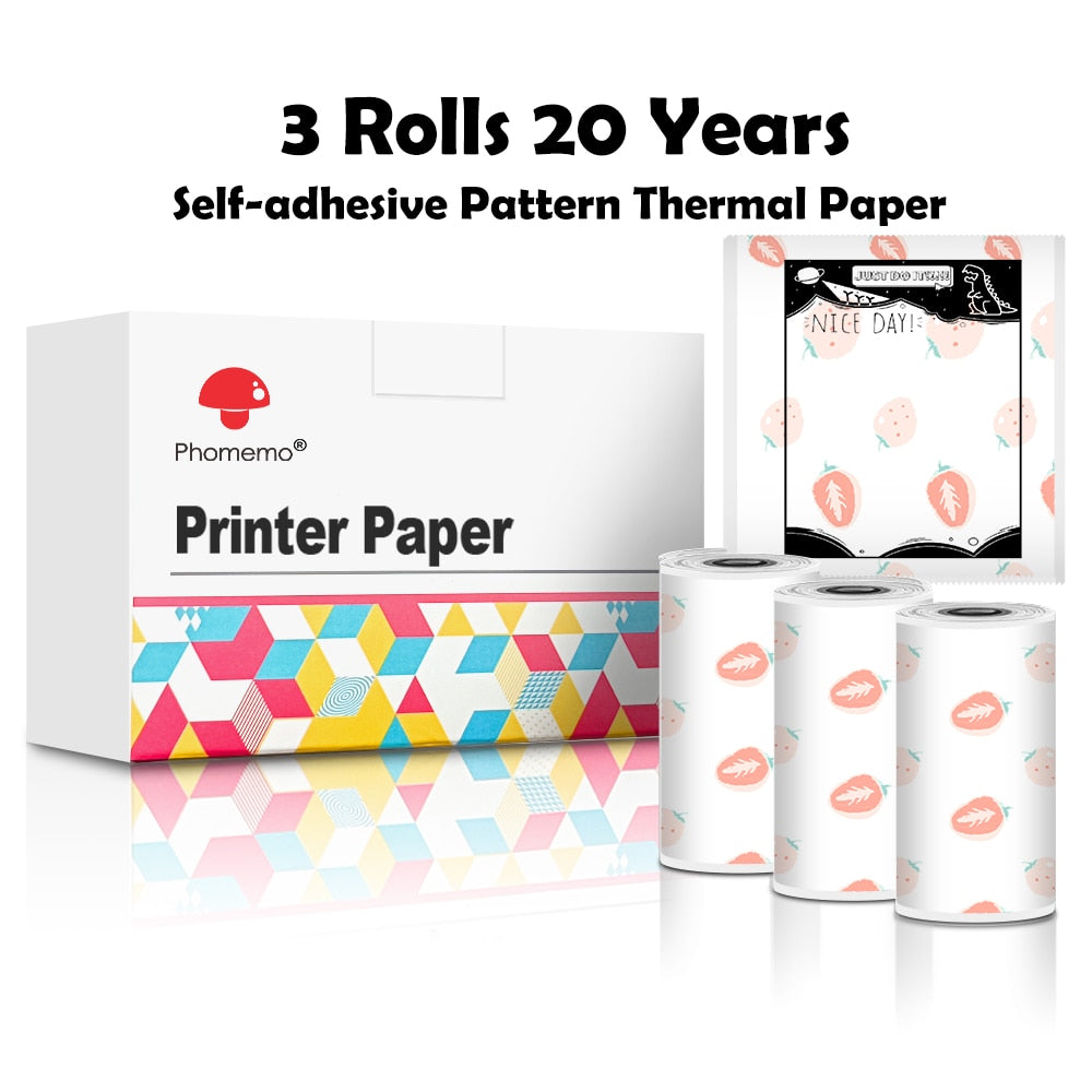 Self-adhesive thermal paper for mini printer