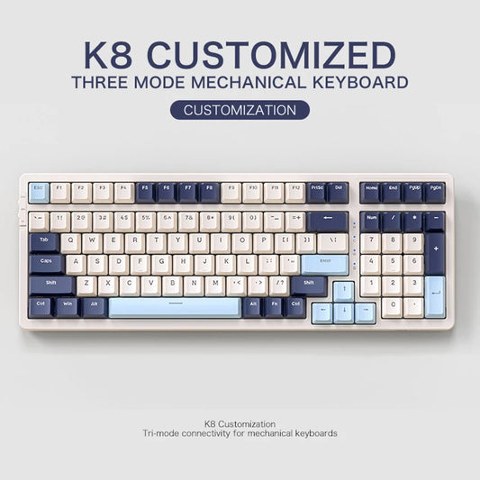 K8 100 Key Wireless Mechanical Keyboard Tri-mode Connection