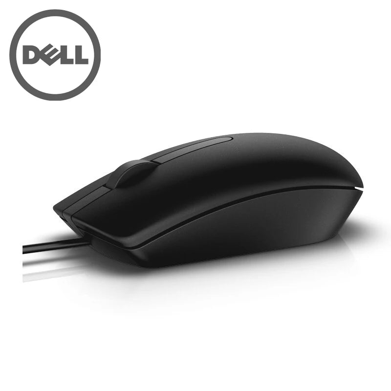 Dell MS116 Optical Reliable Wired USB Mouse Scroll Wheel 2 Buttons Black