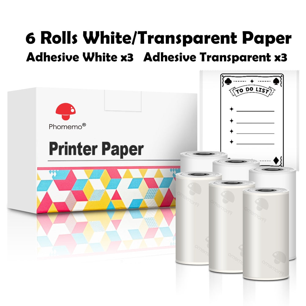 Self-adhesive thermal paper for mini printer