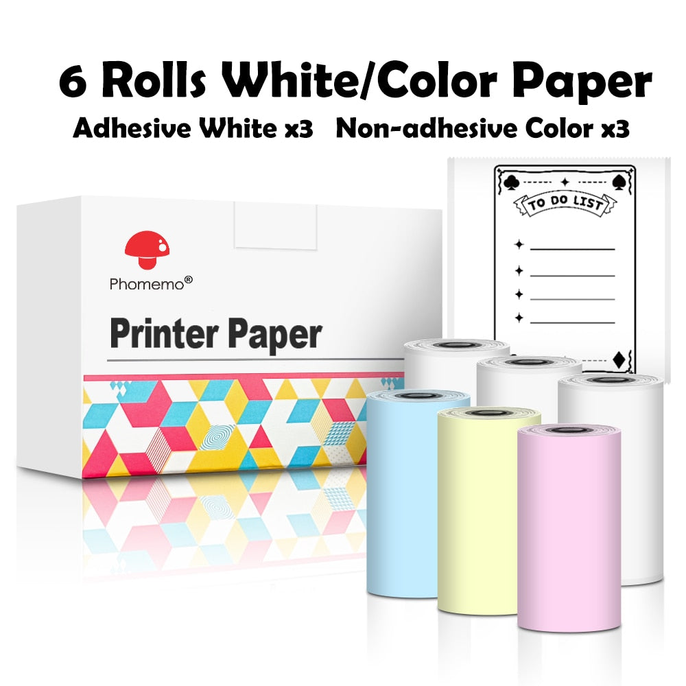 Self-adhesive thermal paper for mini printer