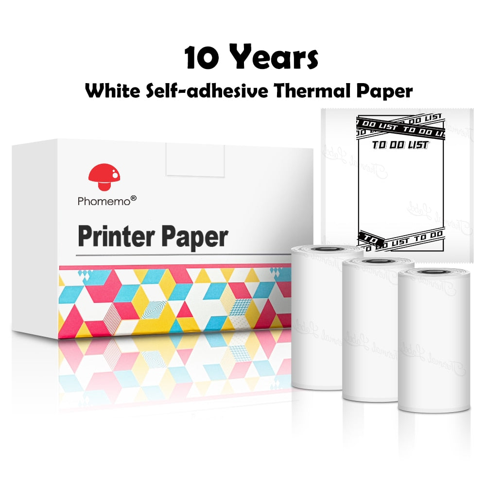 Self-adhesive thermal paper for mini printer