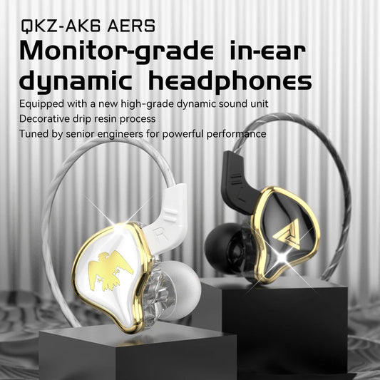 QKZ AK6 Ares EDX PRO 1DD Dynamic Earphones HIFI