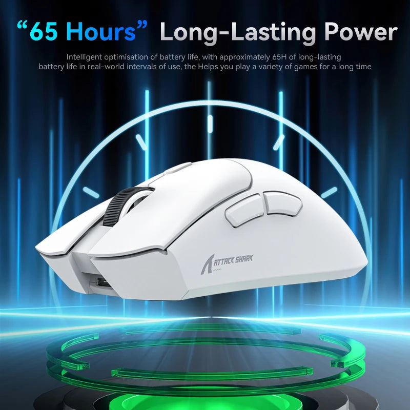 Shark R1 Bluetooth Mouse,18000dpi,PAW3311,Wiredless Tri-mode Connection, Macro Gaming Mouse