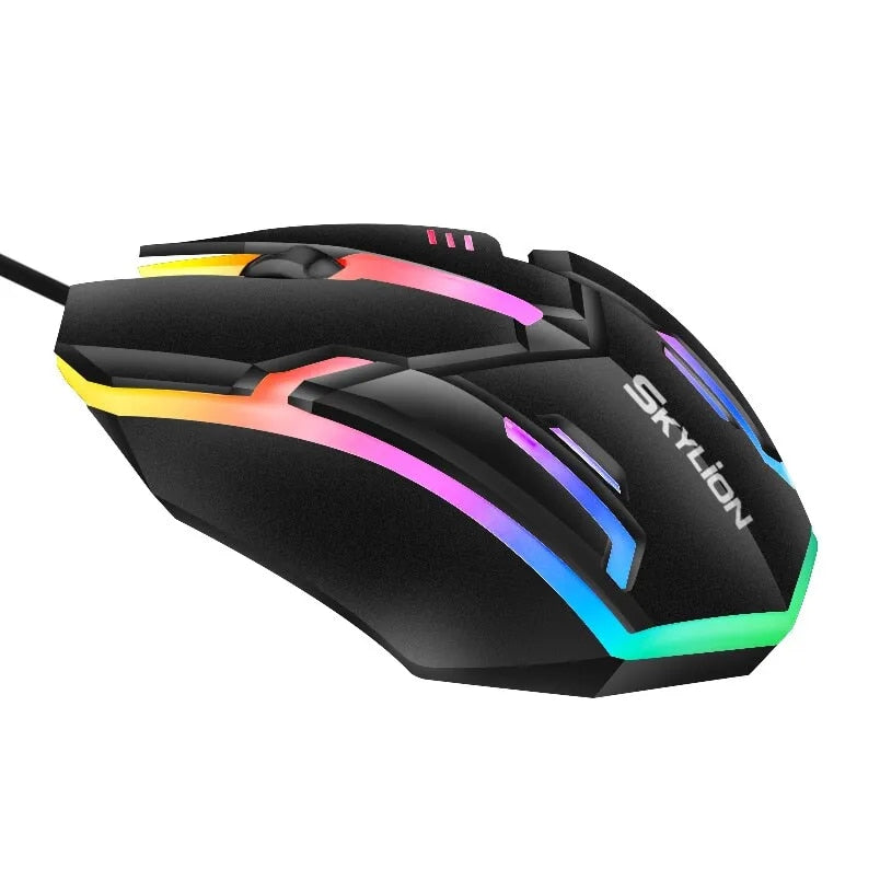 SKYLION F1 Wired 3 Keys Mouse Colorful Lighting