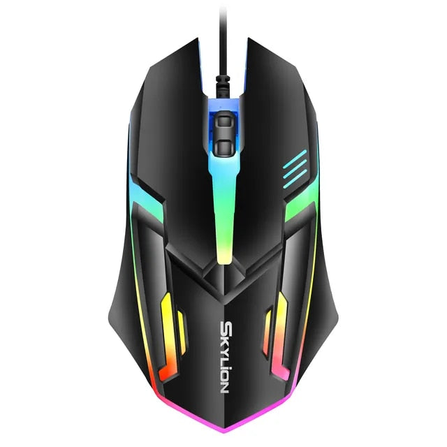 SKYLION F1 Wired 3 Keys Mouse Colorful Lighting