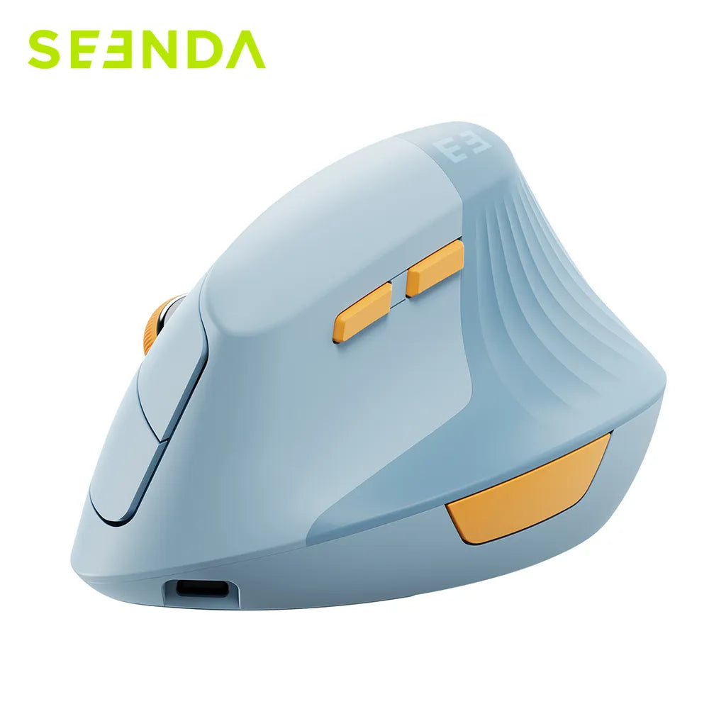 Seenda Lift Vertical Wireless Mouse Type C Rechargeable Ergonomic USB & Type C