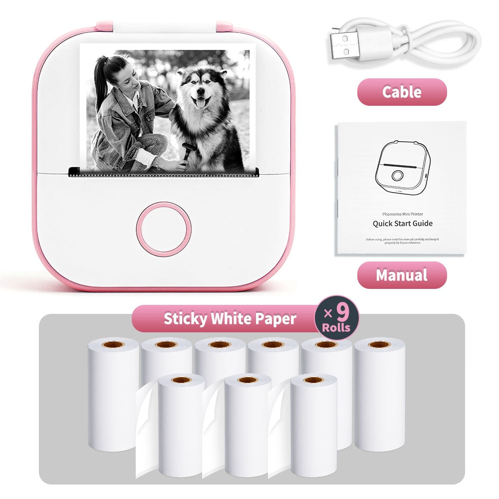 Pink Mini Wireless Thermal Pocket Printer Ver 2.0