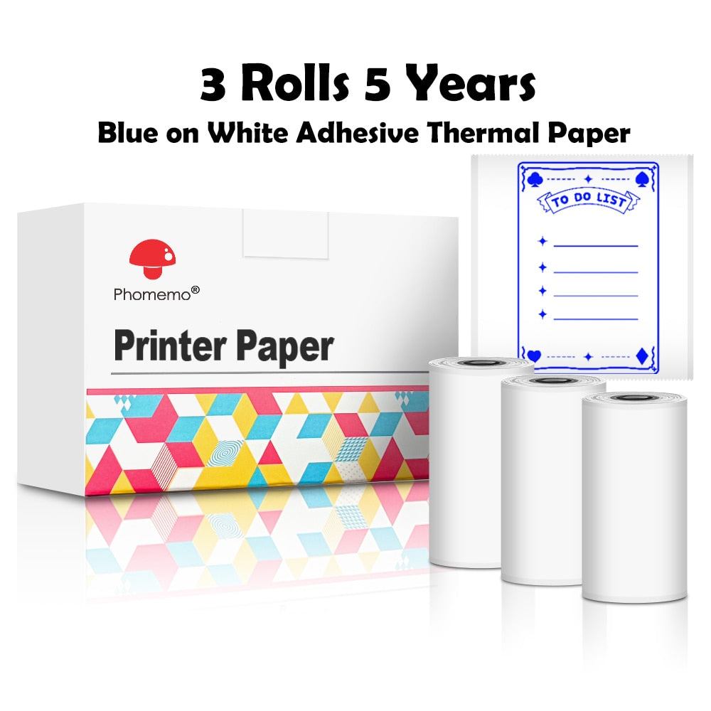 Self-adhesive thermal paper for mini printer