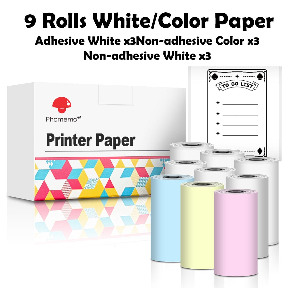 Self-adhesive thermal paper for mini printer