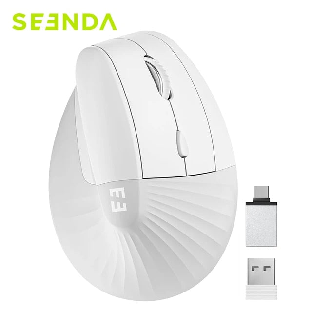 Seenda Lift Vertical Wireless Mouse Type C Rechargeable Ergonomic USB & Type C