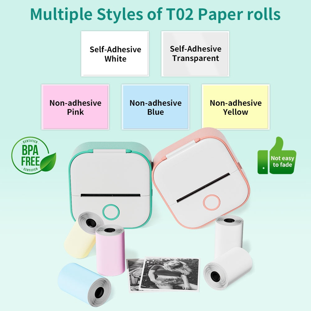 Pink Mini Wireless Thermal Pocket Printer Ver 2.0