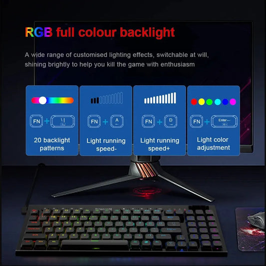 REDRAGON Sion K653 RGB USB Mini Slim Ultra-Thin - Red Switch 94 Keys