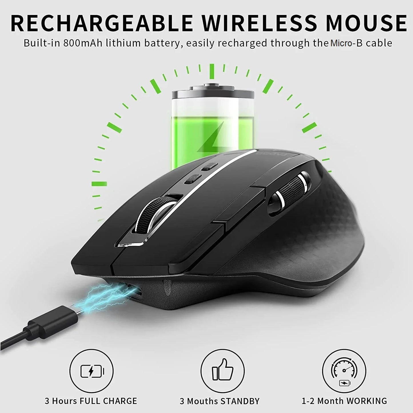 Rapoo MT750 Multi-mode Rechargeable Wireless Mouse